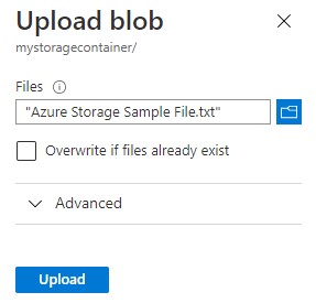 Upload Blob To Container