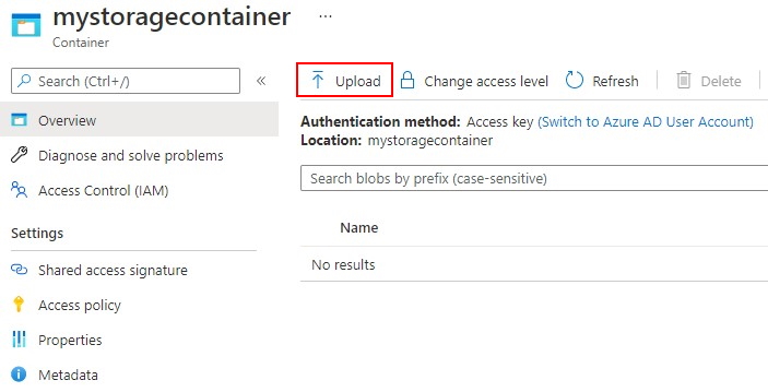Upload File To Container